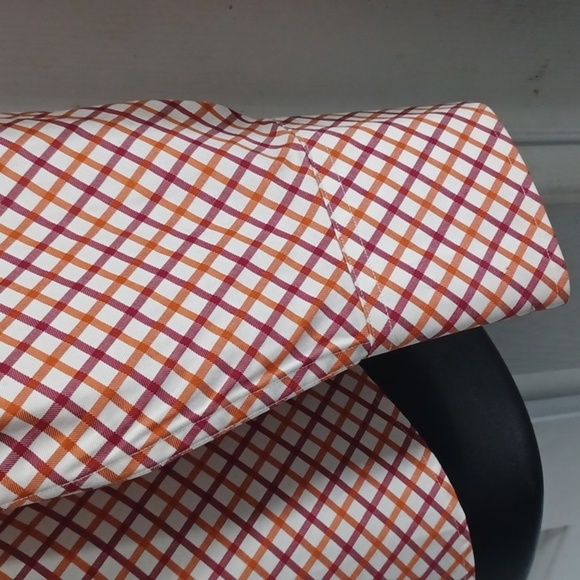 BANANA REPUBLIC High Collar, Button-Down Shirt - Orange and Maroon Pattern - Picture 5 of 9